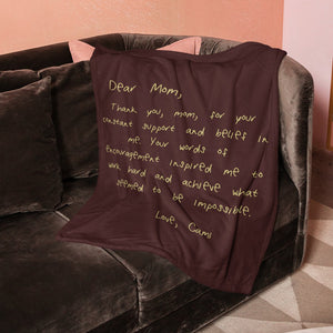 Personalized Handwriting Blanket Custom Text, Handwritten Letter For Mom For Dad Blanket