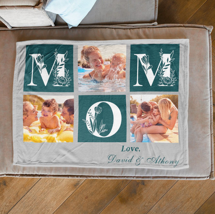 Personalized Mom Blanket From Son, Presents For Moms Birthday, Mom