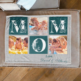 Personalized Family Photo Blanket, Gift For Mom, Gift For Mother's Day, Birthday Gift For Mom