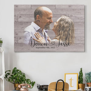 Personalized Couple Photo Portrait, Couple Canvas Painting Wall Art - GreatestCustom