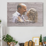 Personalized Couple Photo Portrait, Wedding Canvas Painting Wall Art - GreatestCustom