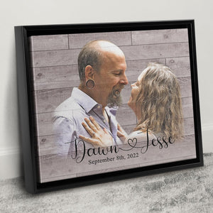 Personalized Couple Photo Portrait, Wedding Canvas Painting Wall Art - GreatestCustom