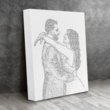 Wedding Song Lyrics from Photo Personalized First Dance Favorite Song Canvas Print Wall Art