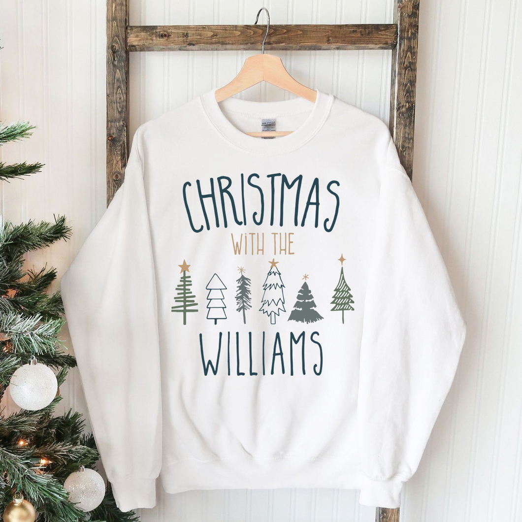 Family Name Christmas Gift Sweatshirt, Personalized Christmas Sweatshirt, Christmas Jumpers